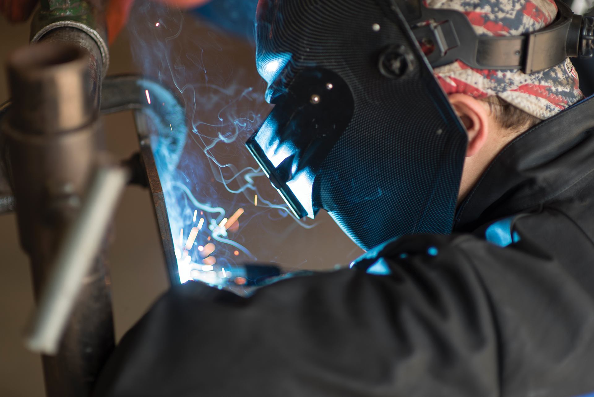 Welding student