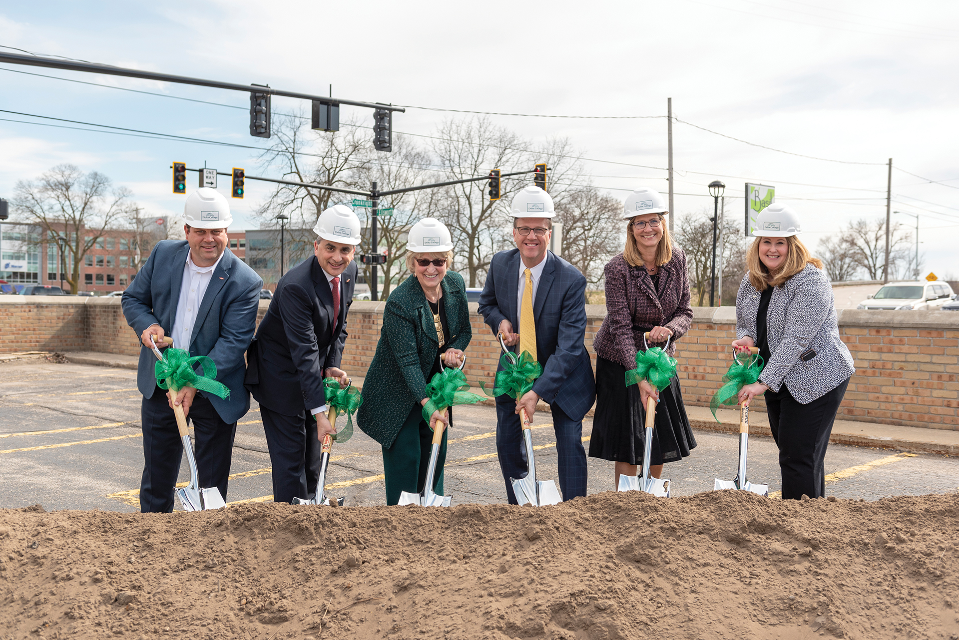 Board at the Midland Center groundbreaking