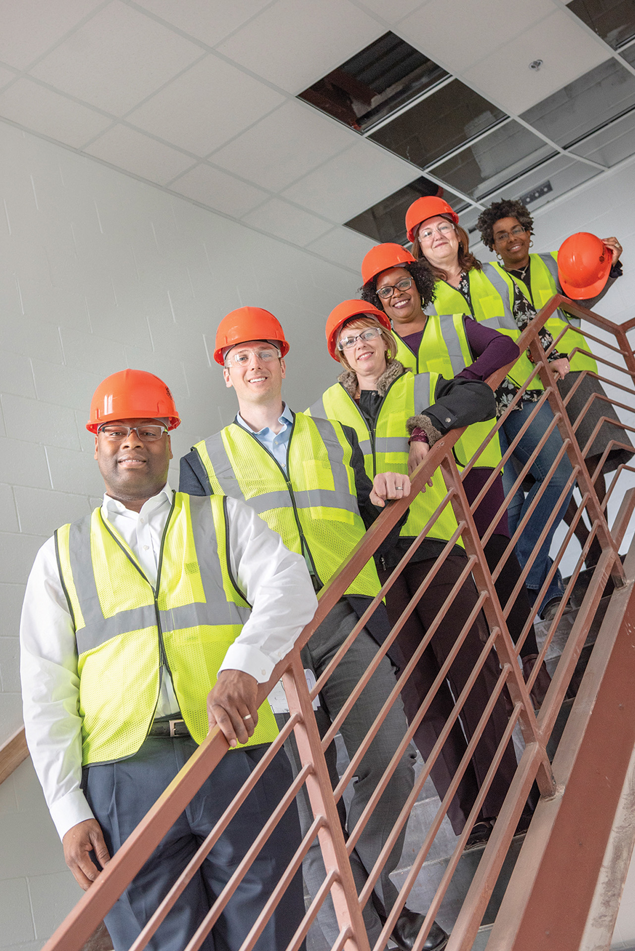 Board member during a tour of the Downtown Saginaw Center