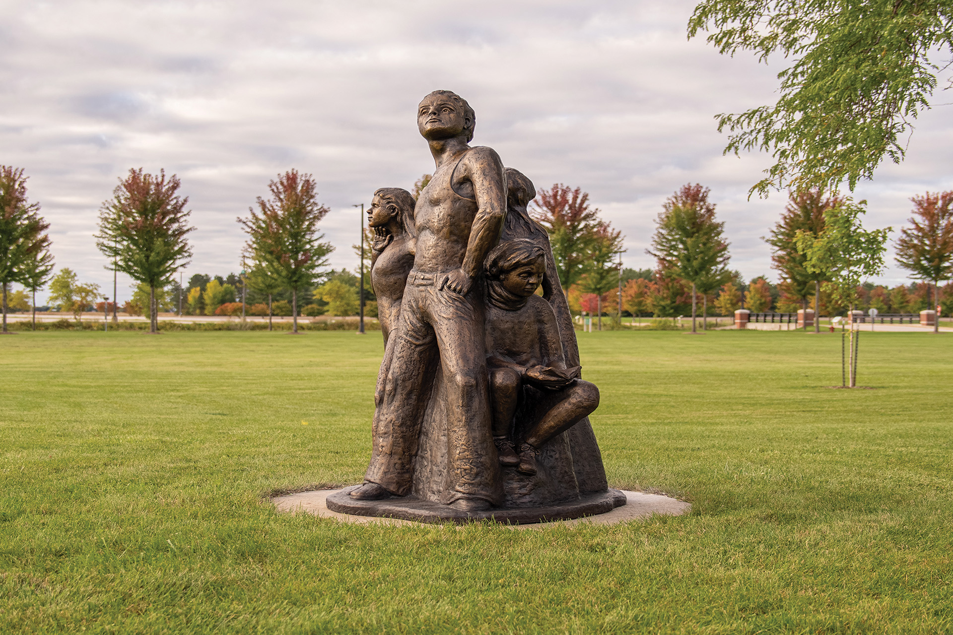 “The Trophy,” a sculpture conceived by artist Marguerita “Rita” Greve.  