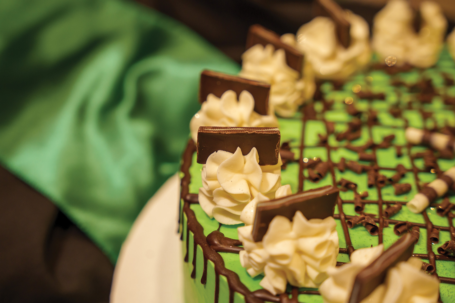 A mint chocolate cake