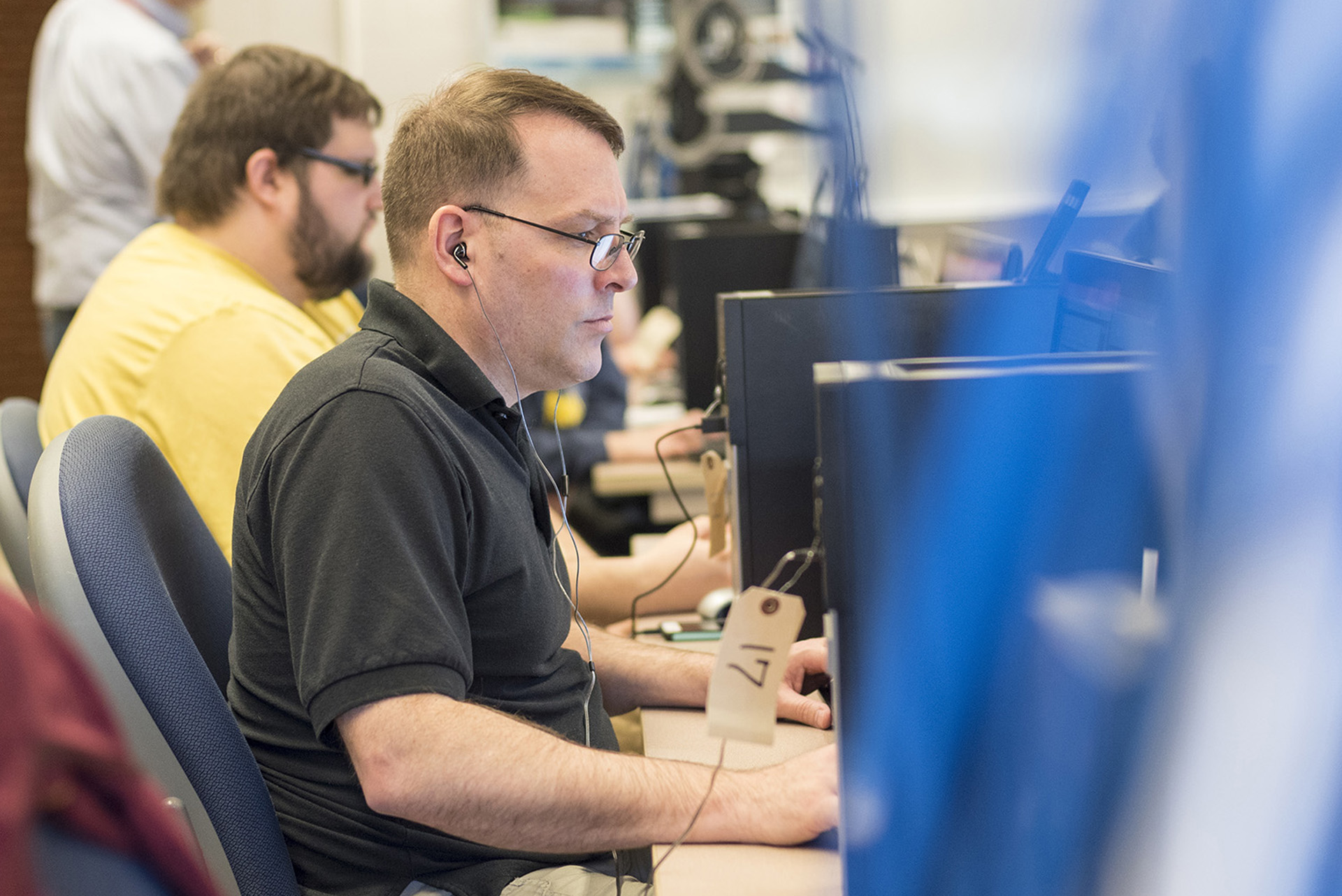 Student working in computer lab