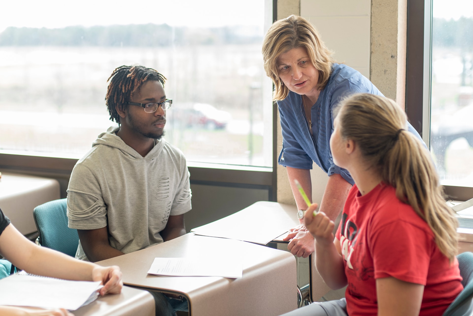 Delta students in class