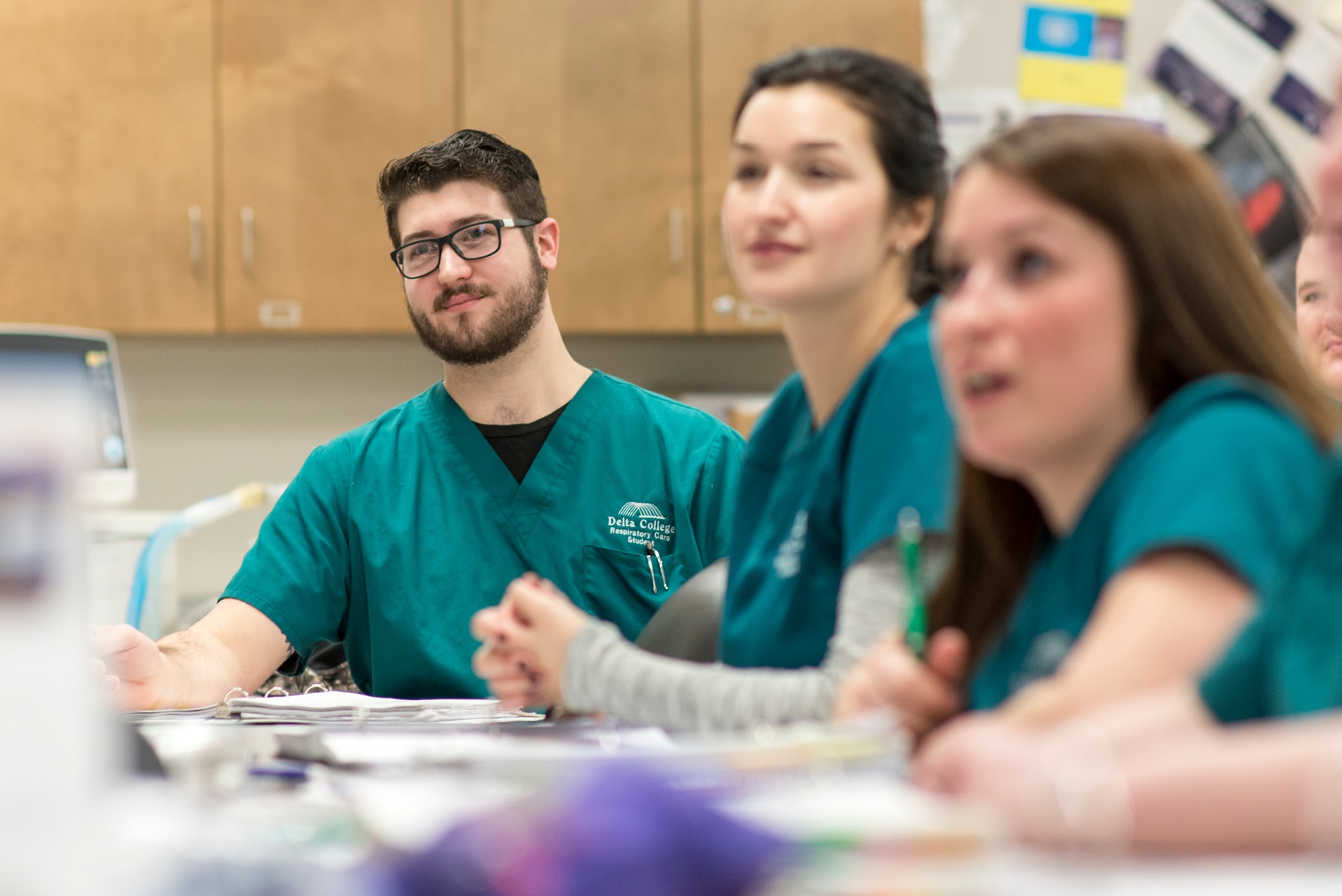 Nursing students in class.